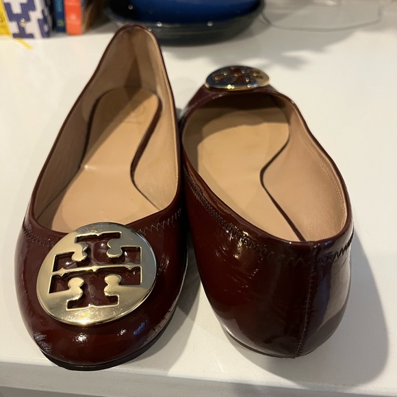 Tory Burch Patent Leather Reva Ballet Flats Size 9.5 B Width - Picture 5 of 8